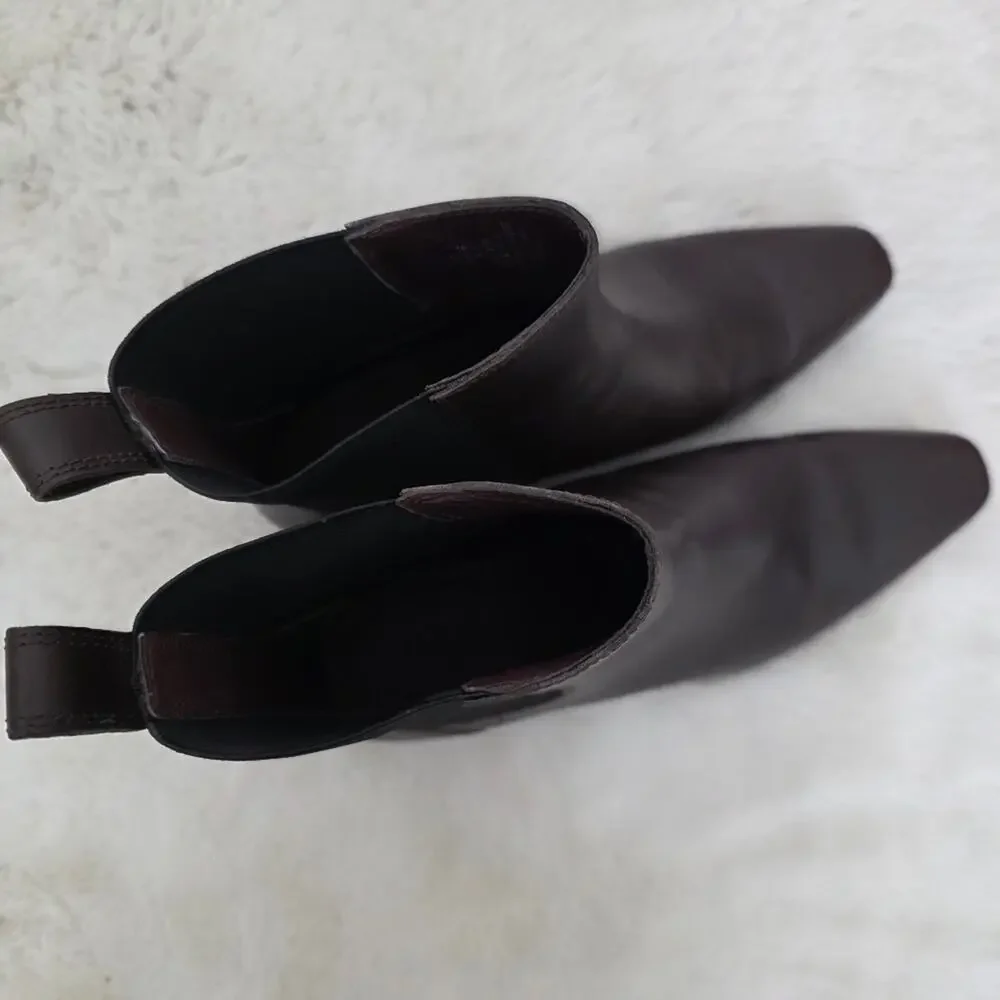 Madewell The Dimes Chelsea Dark Brown Turkish Coffee Ankle Booties 9